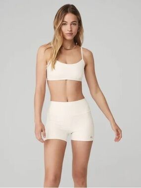 Alo Airlift Short and Bra Set Ivory